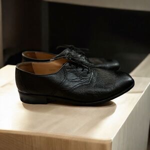 GRAVATI Deruta Black Peccary Leather Oxford Lace Up Shoes 3437 BOX 9M $660